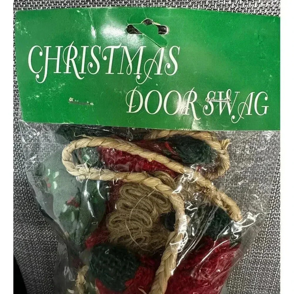 NWT Vintage Lot of 6 Gibson Greeting Christmas Rope Santa Christmas Tree Garland - Picture 2 of 6